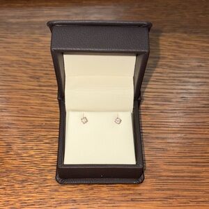 14k White Gold Diamond Stud Earrings .25tcw